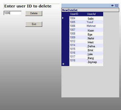 Eye-Judge delete user form with fictional names