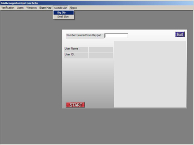 Eye-Judge main program, normal mode with verification form
